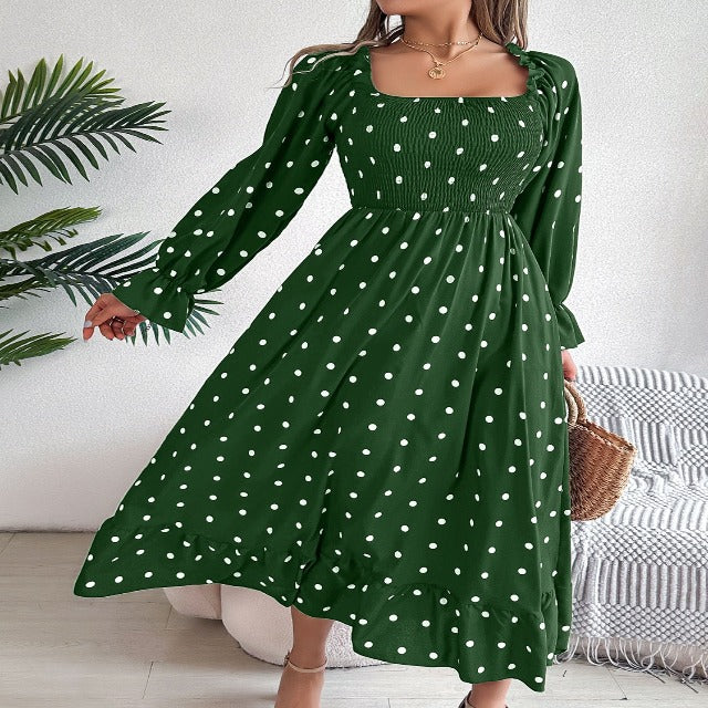Elegant Polka Dot Dress