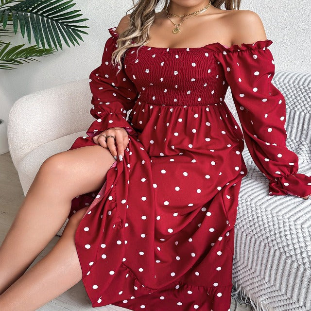 Elegant Polka Dot Dress