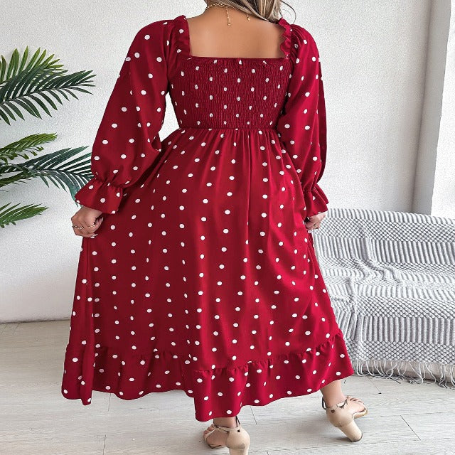 Elegant Polka Dot Dress