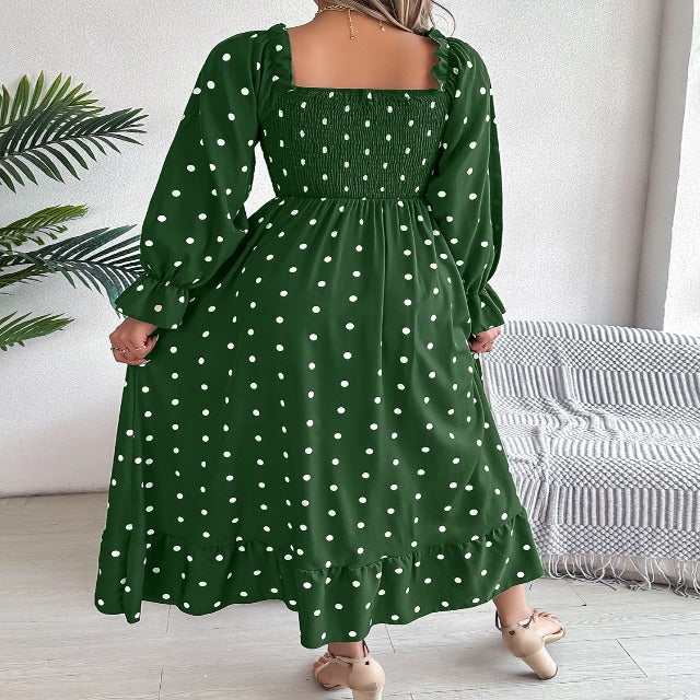 Elegant Polka Dot Dress