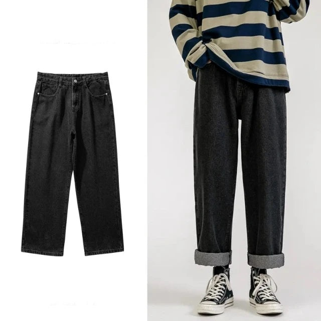 Classic Denim Wide Leg Jeans