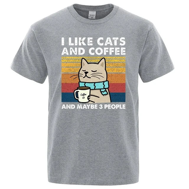 Crewneck Breathable I Like Cats T-shirt