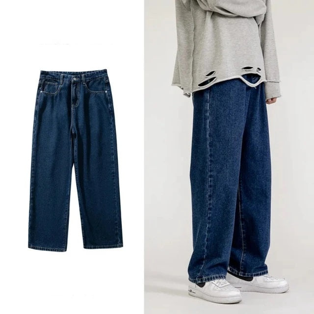 Classic Denim Wide Leg Jeans