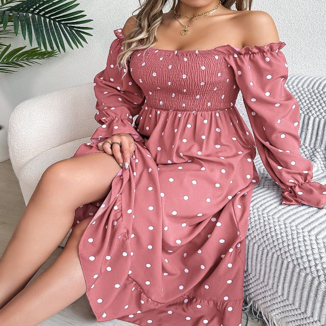 Elegant Polka Dot Dress