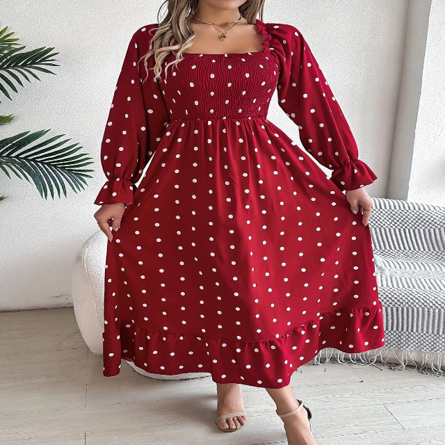 Elegant Polka Dot Dress