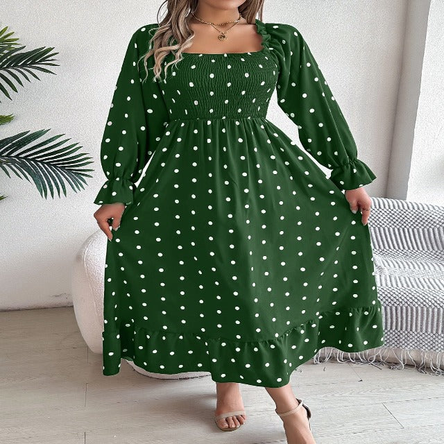 Elegant Polka Dot Dress