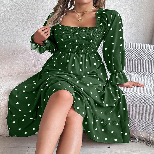 Elegant Polka Dot Dress