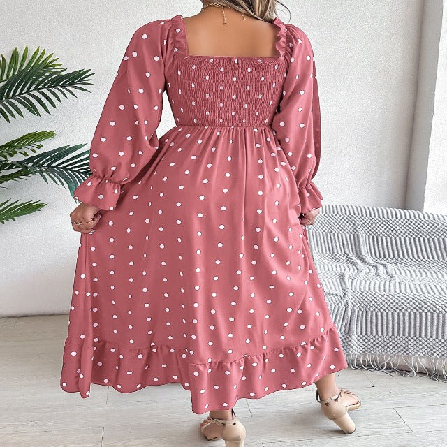 Elegant Polka Dot Dress