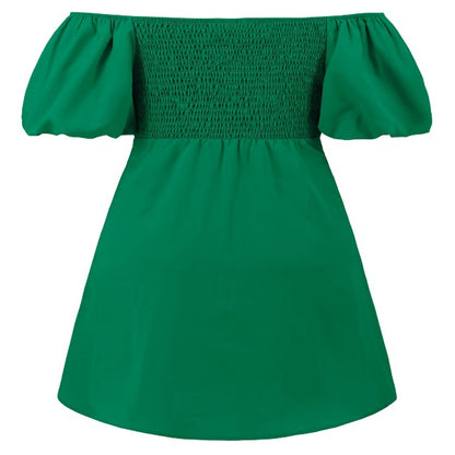 Twisted Off-Shoulder Short Sleeve Dress