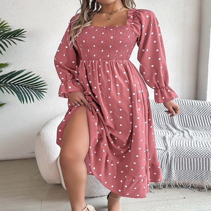 Elegant Polka Dot Dress