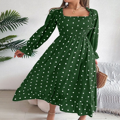Elegant Polka Dot Dress