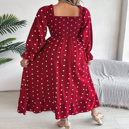 Elegant Polka Dot Dress