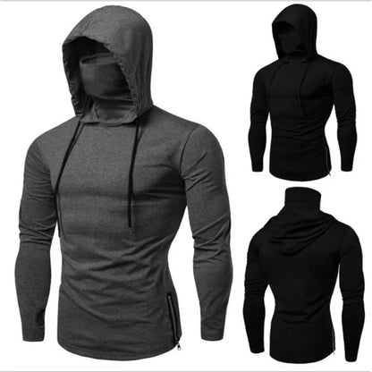 Thin Long Sleeve Hoodie with Mask