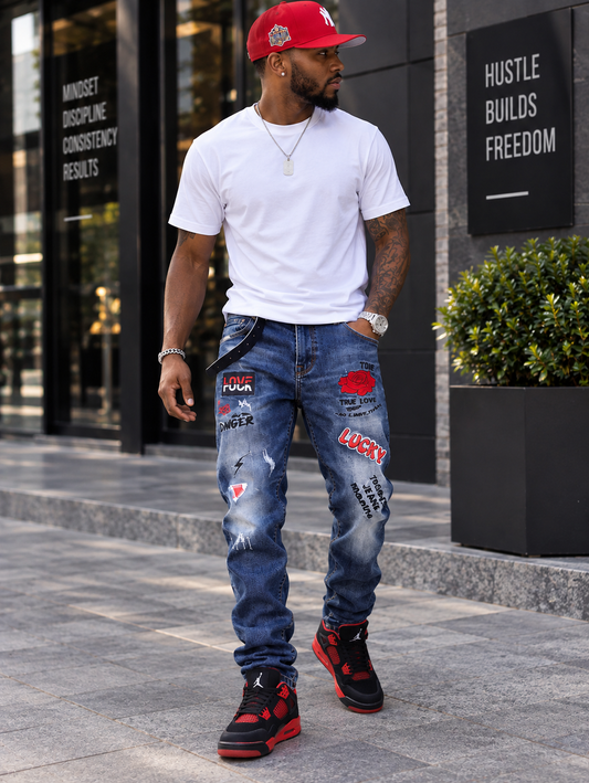 Men's Ripped Regular Fit Jeans