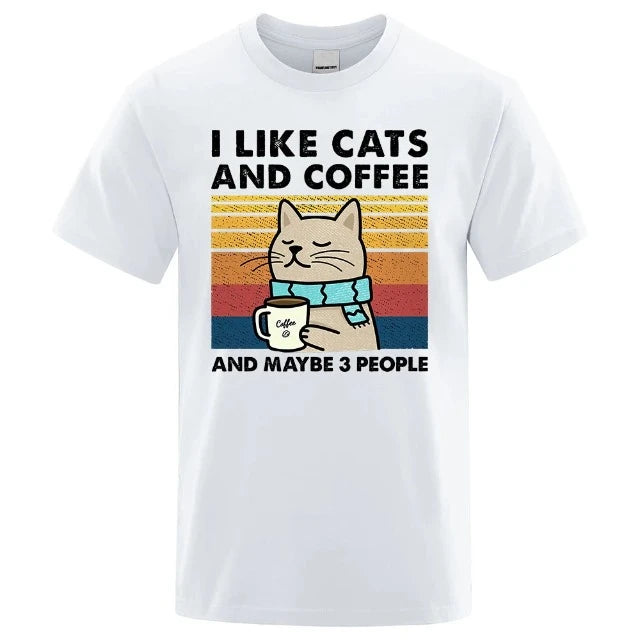 Crewneck Breathable I Like Cats T-shirt
