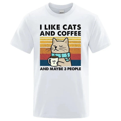 Crewneck Breathable I Like Cats T-shirt