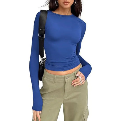 Long Sleeve Crew Neck Solid Slim Fit