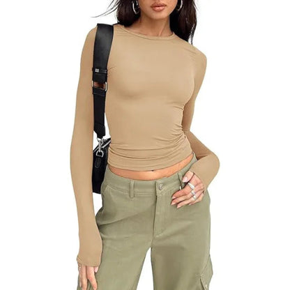 Long Sleeve Crew Neck Solid Slim Fit