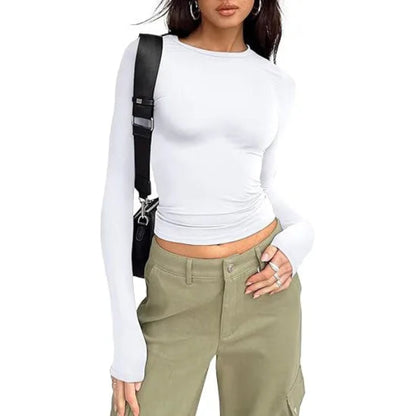 Long Sleeve Crew Neck Solid Slim Fit