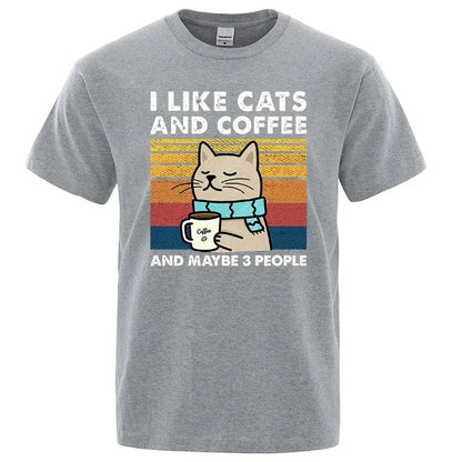 Crewneck Breathable I Like Cats T-shirt