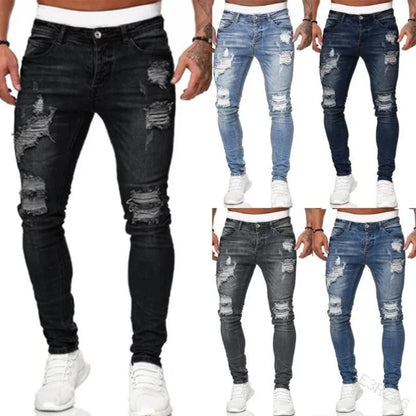 Men's Fashion Skinny Vintage Casual Slim Fit Jeans