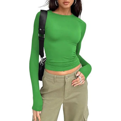 Long Sleeve Crew Neck Solid Slim Fit