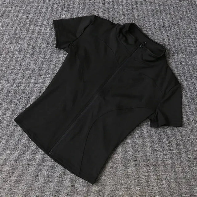 Casual Slim Full Zipper Yoga Top