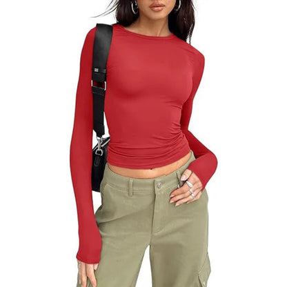 Long Sleeve Crew Neck Solid Slim Fit