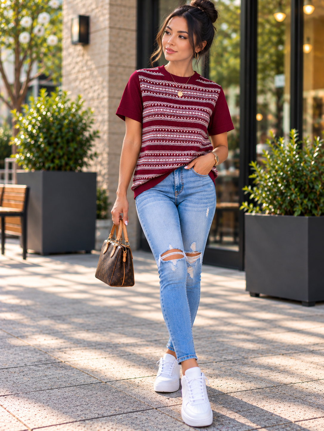 Women's Wool Short Sleeve Sweater